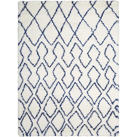 4' x 6' Ivory/Navy Rectangle Rug